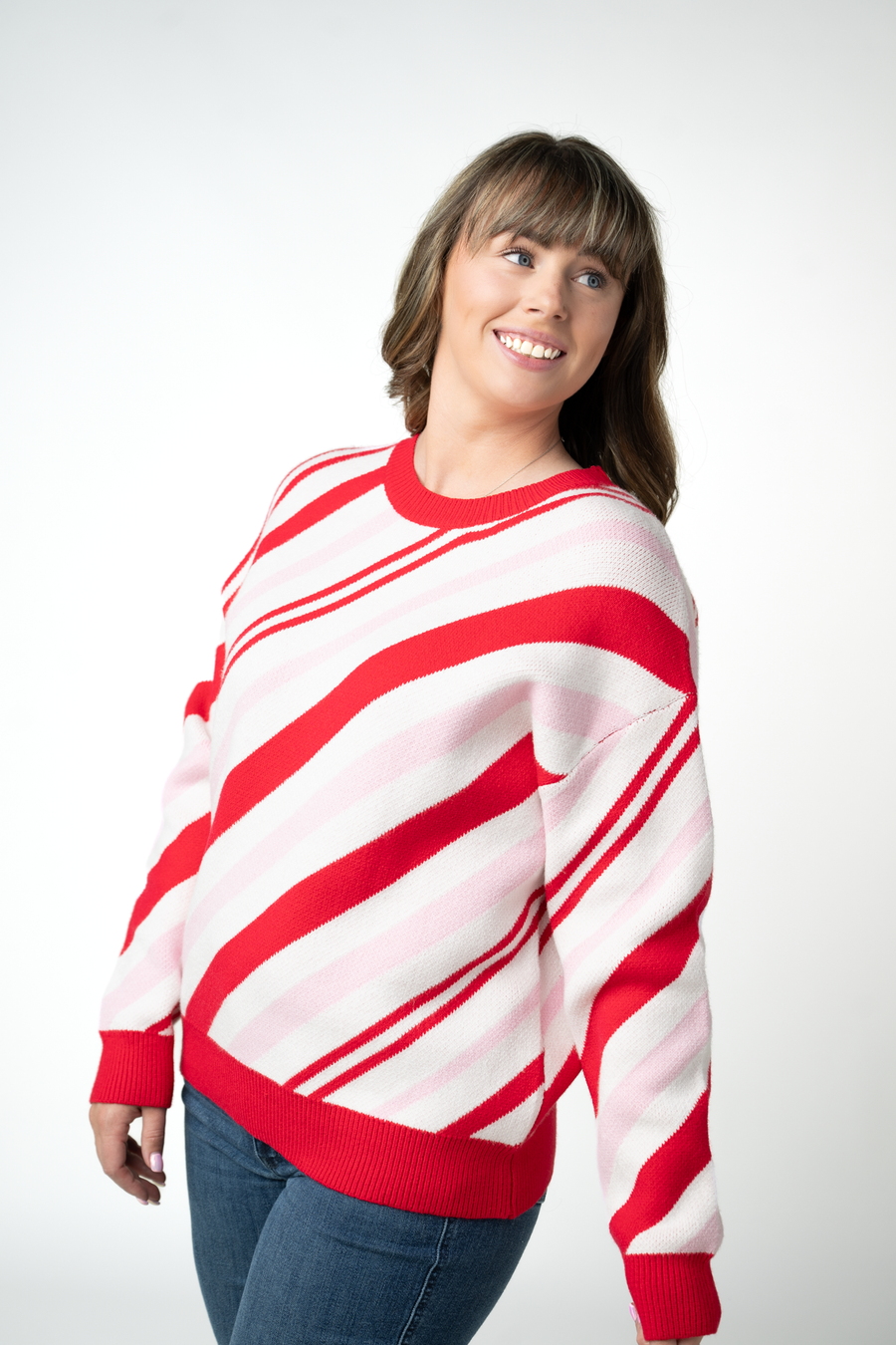 WAREHOUSE ONLY Candy Cane Pullover Sweater