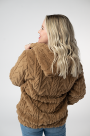 WAREHOUSE ONLY Fuzzy Sherpa Fullzip Hoodie - Maple