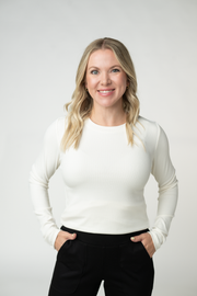 WAREHOUSE ONLY Reese Ribbed Long Sleeve Top - Ivory