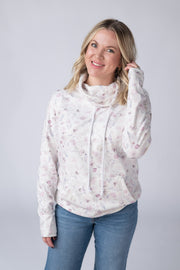 WAREHOUSE Soft Funnel Neck - Blush Floral