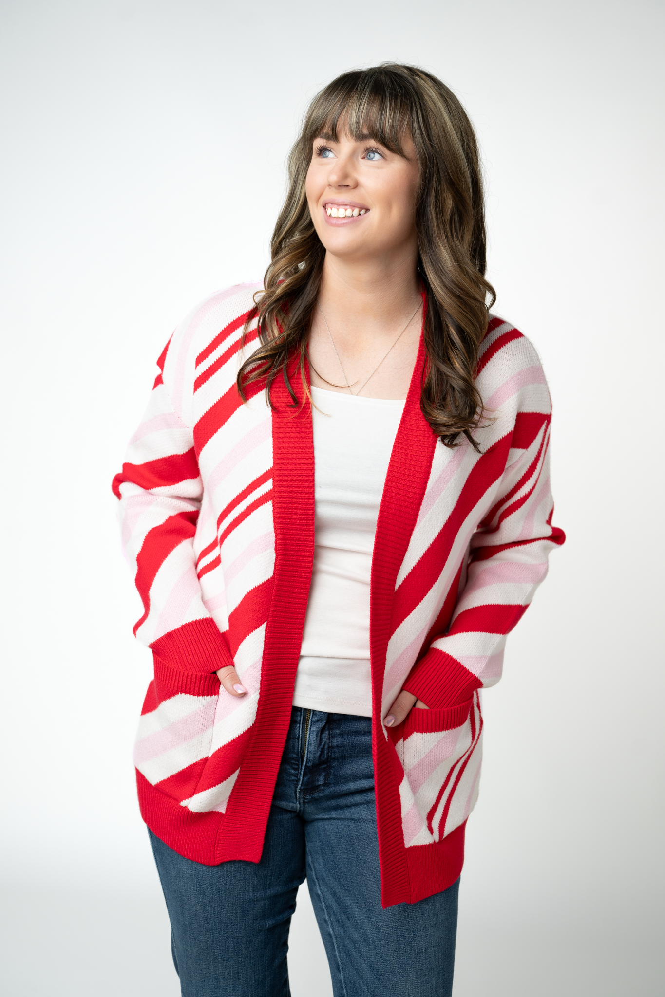 WAREHOUSE ONLY Candy Cane Cardigan