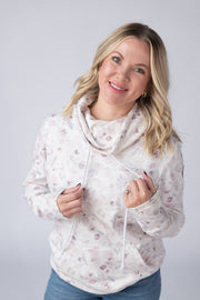 WAREHOUSE Soft Funnel Neck - Blush Floral