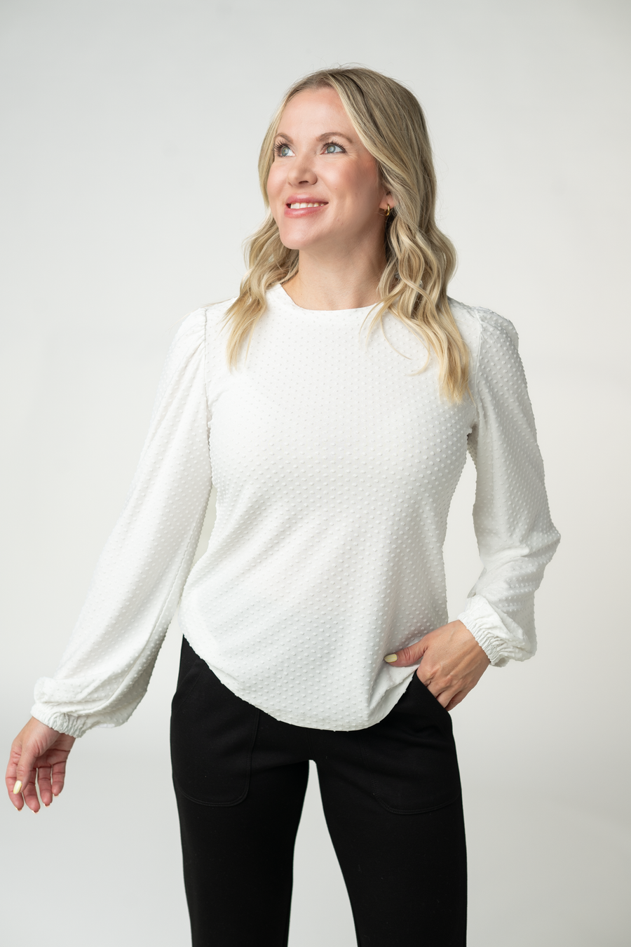 WAREHOUSE ONLY Miranda Dot Top - White