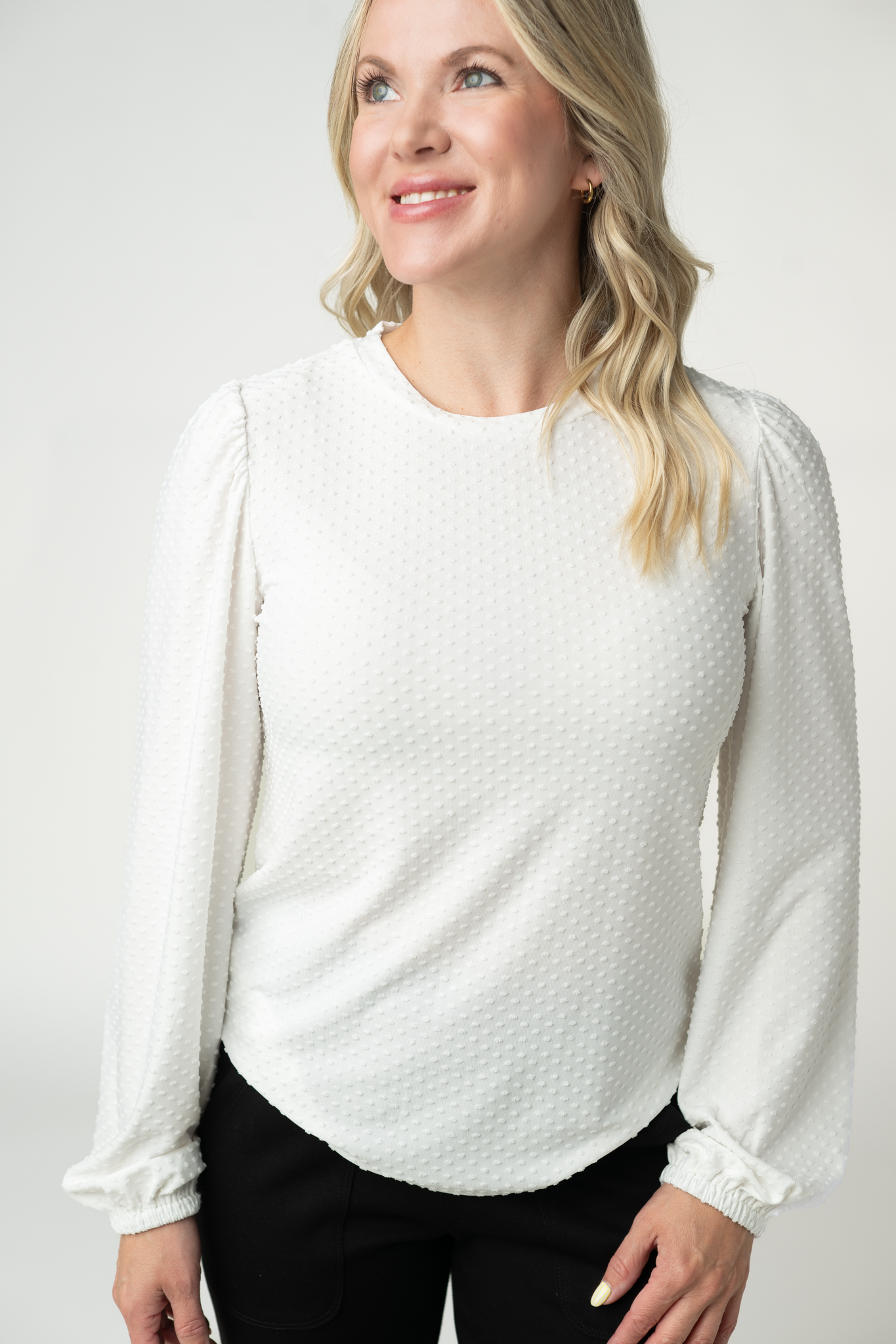WAREHOUSE ONLY Miranda Dot Top - White