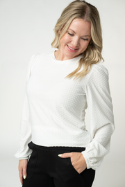 WAREHOUSE ONLY Miranda Dot Top - White