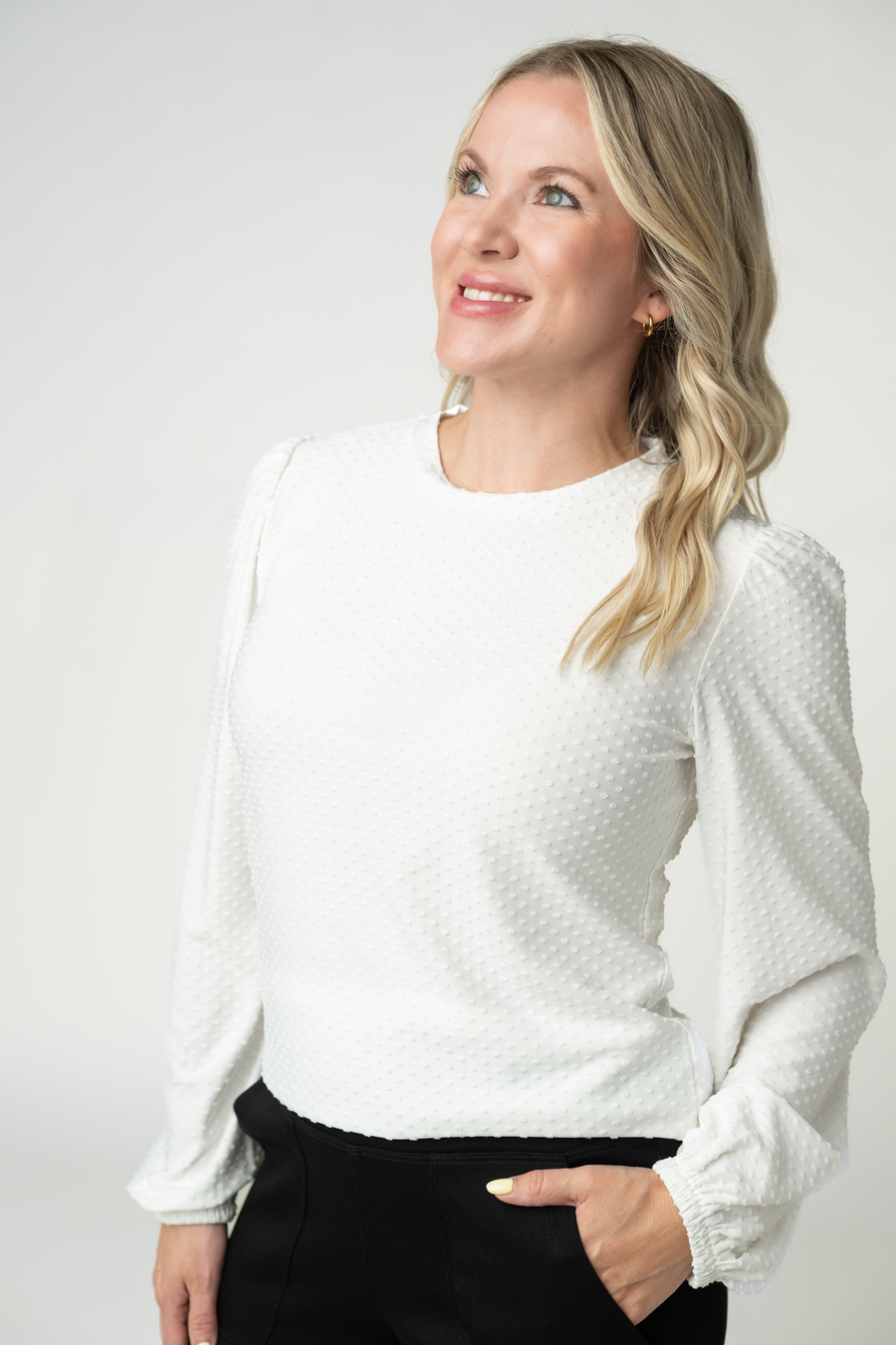 WAREHOUSE ONLY Miranda Dot Top - White