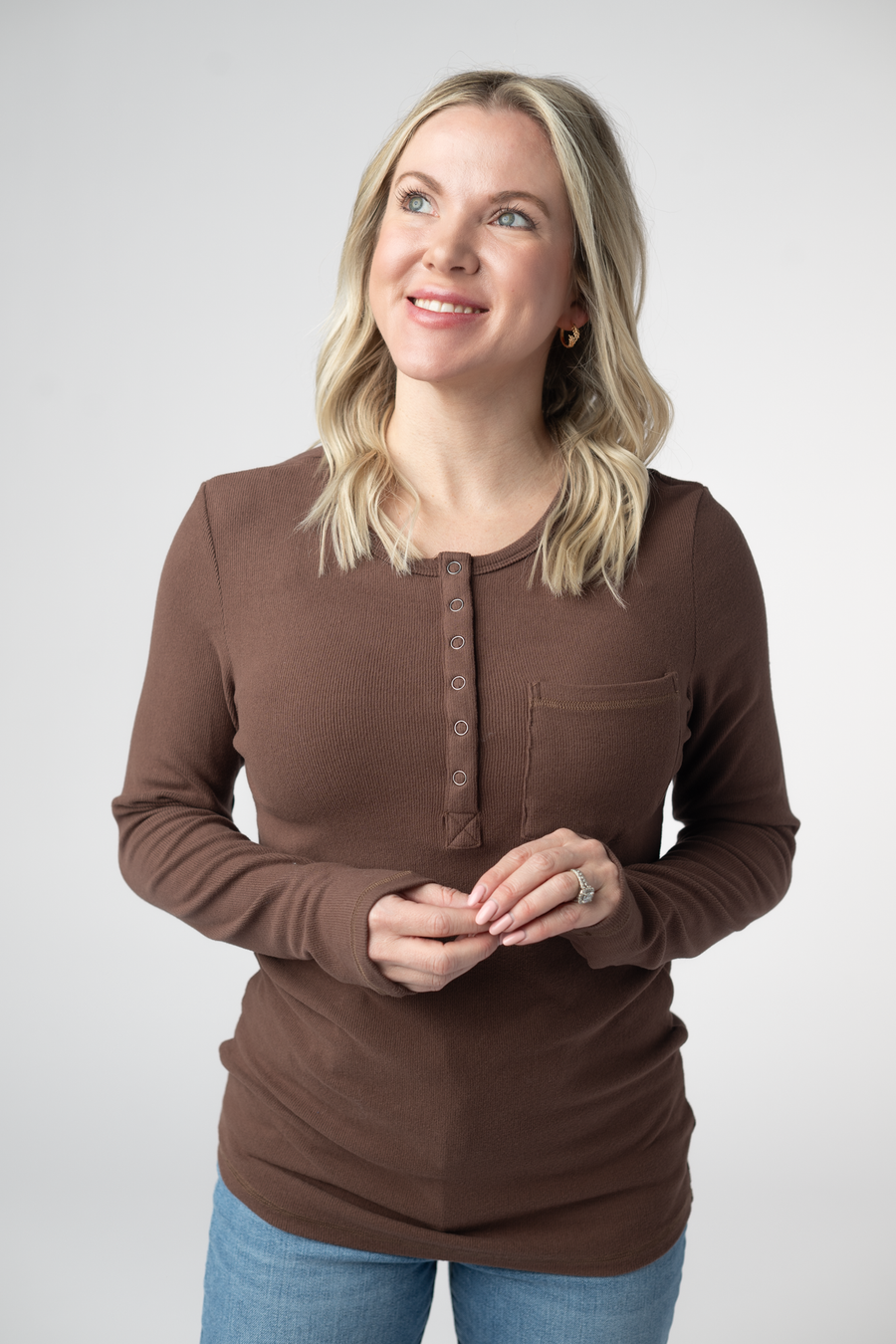 WAREHOUSE ONLY Georgia Long Sleeve Top - Brown