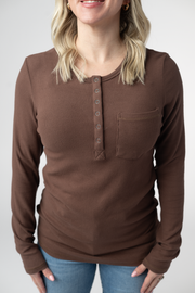 WAREHOUSE ONLY Georgia Long Sleeve Top - Brown