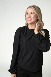 WAREHOUSE ONLY Miranda Dot Top - Black