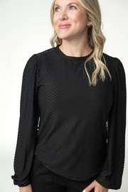 WAREHOUSE ONLY Miranda Dot Top - Black