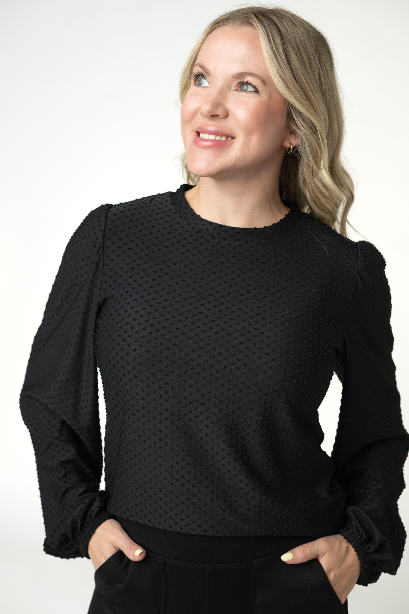 WAREHOUSE ONLY Miranda Dot Top - Black