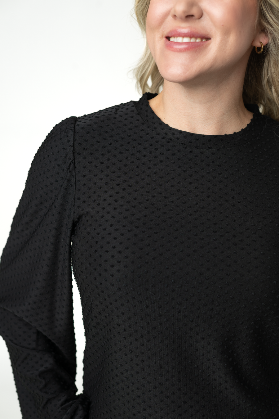 WAREHOUSE ONLY Miranda Dot Top - Black