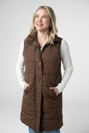 WAREHOUSE ONLY Harlow Long Vest - Brown