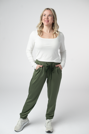 WAREHOUSE ONLY Cloud Joggers - Olive