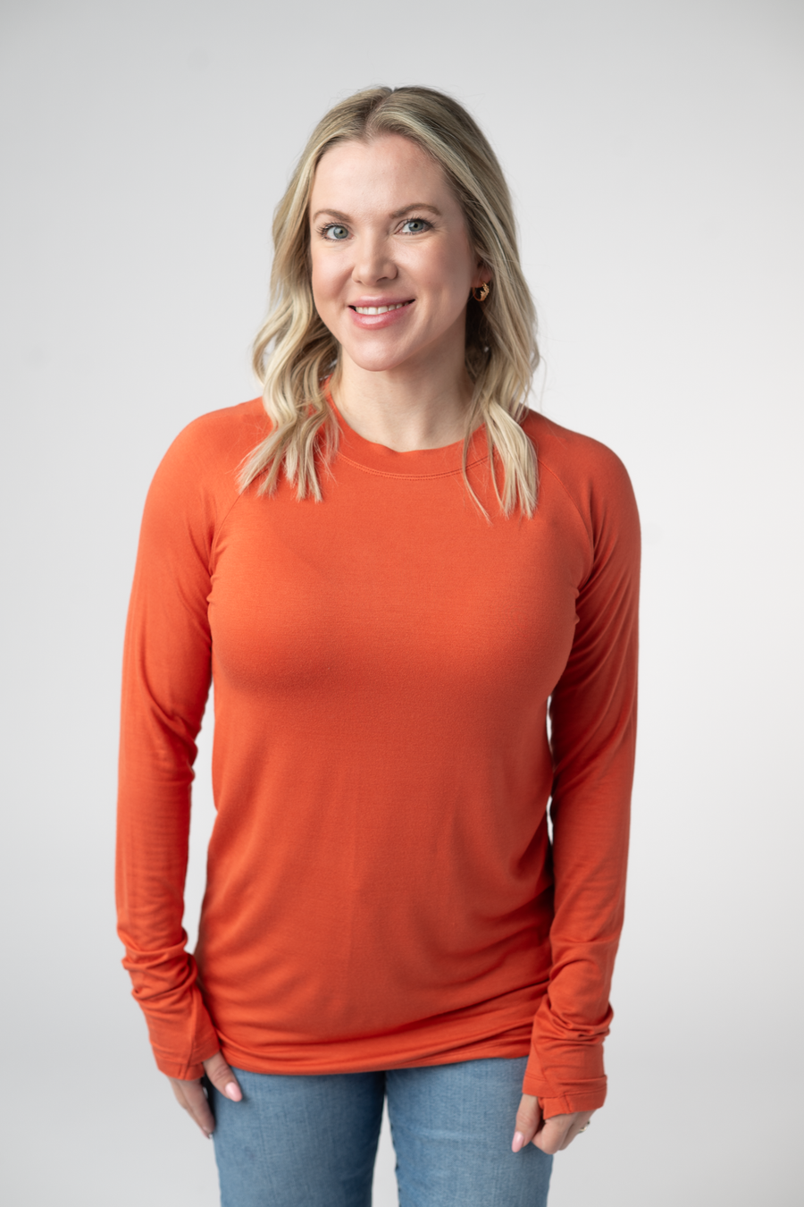 WAREHOUSE ONLY Blair Long Sleeve Top - Pumpkin