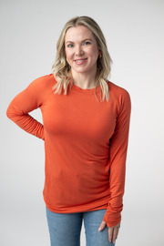 WAREHOUSE ONLY Blair Long Sleeve Top - Pumpkin