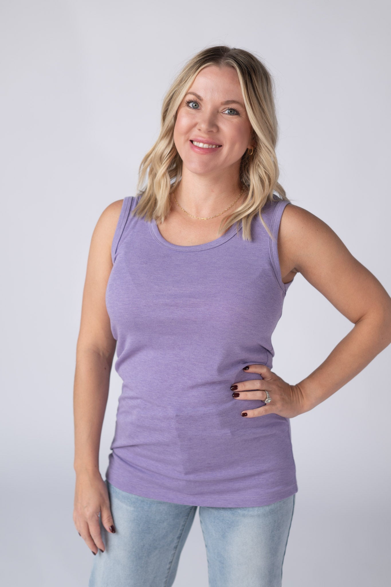 WAREHOUSE Ava Tank - Heathered Lavender
