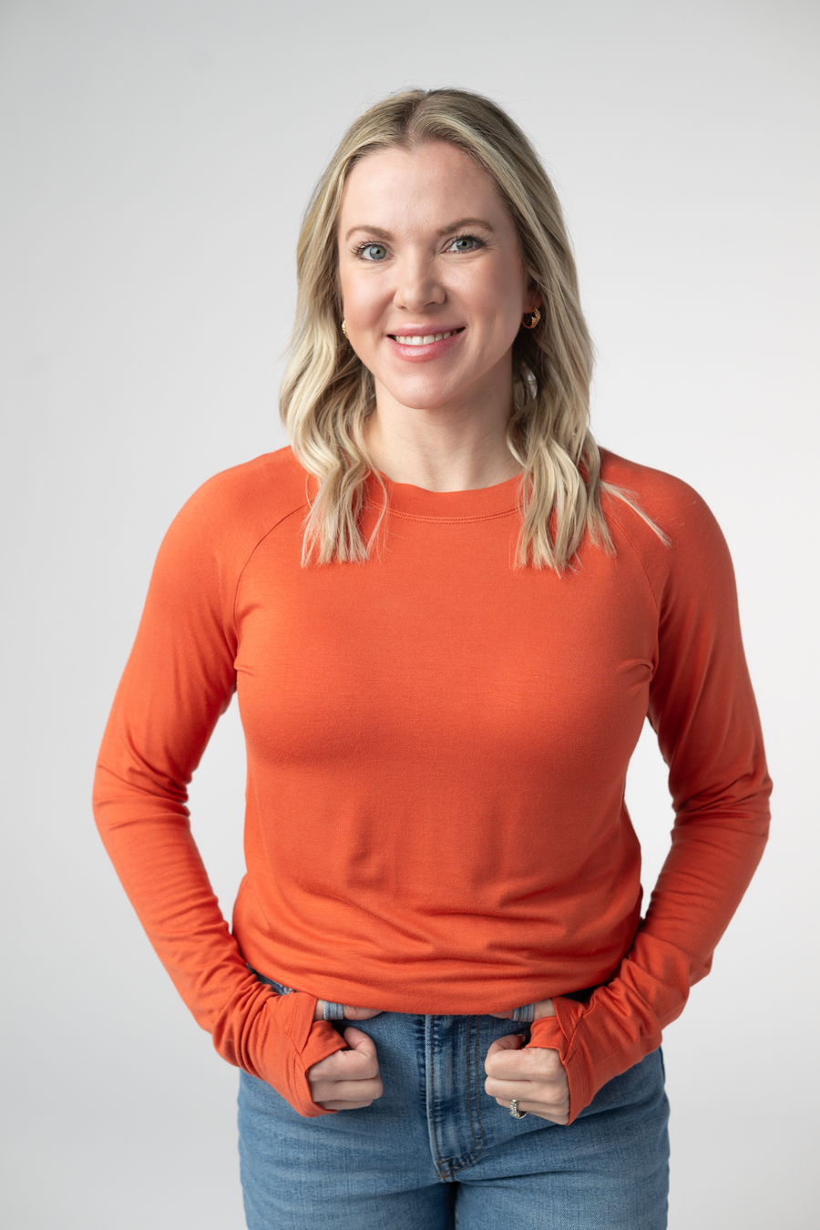 WAREHOUSE ONLY Blair Long Sleeve Top - Pumpkin