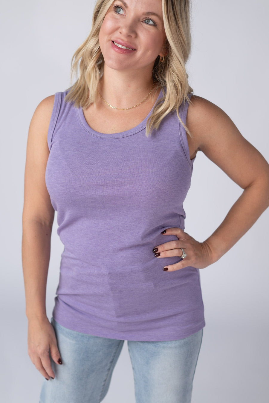 WAREHOUSE Ava Tank - Heathered Lavender