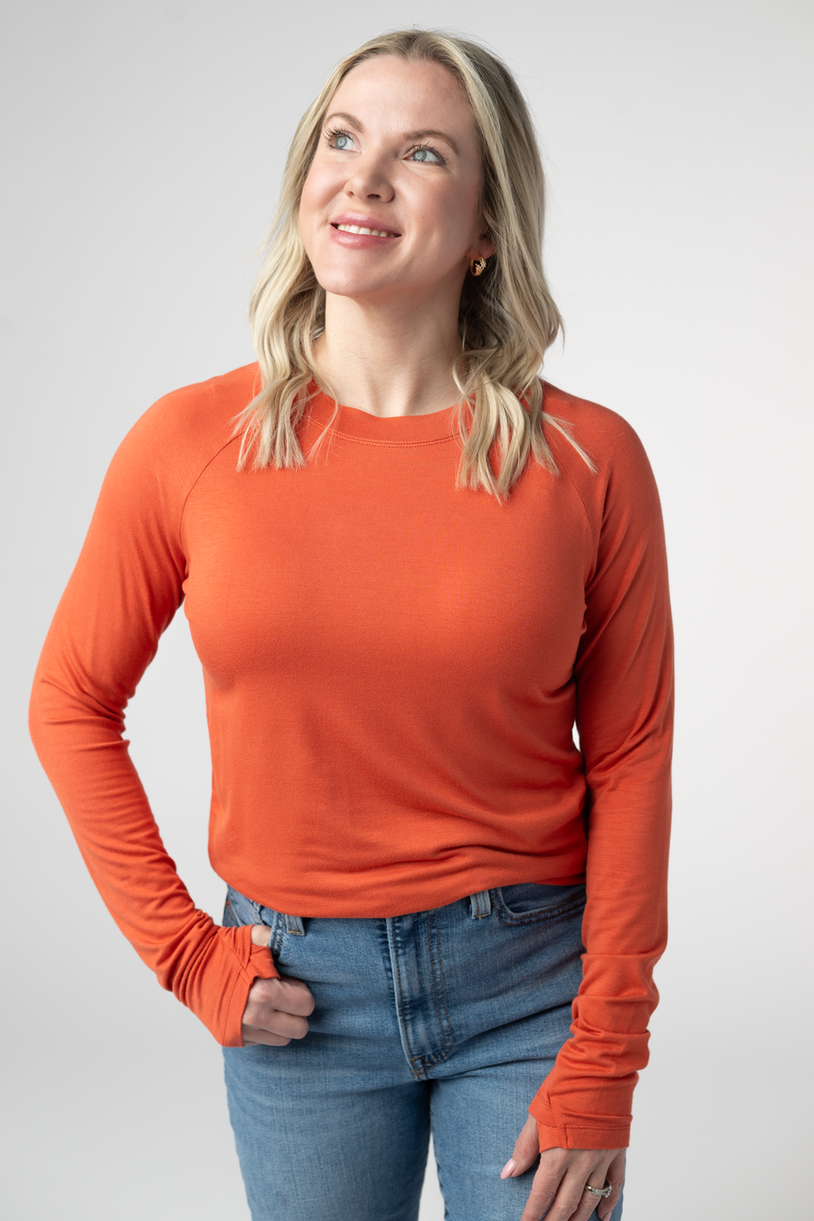 WAREHOUSE ONLY Blair Long Sleeve Top - Pumpkin