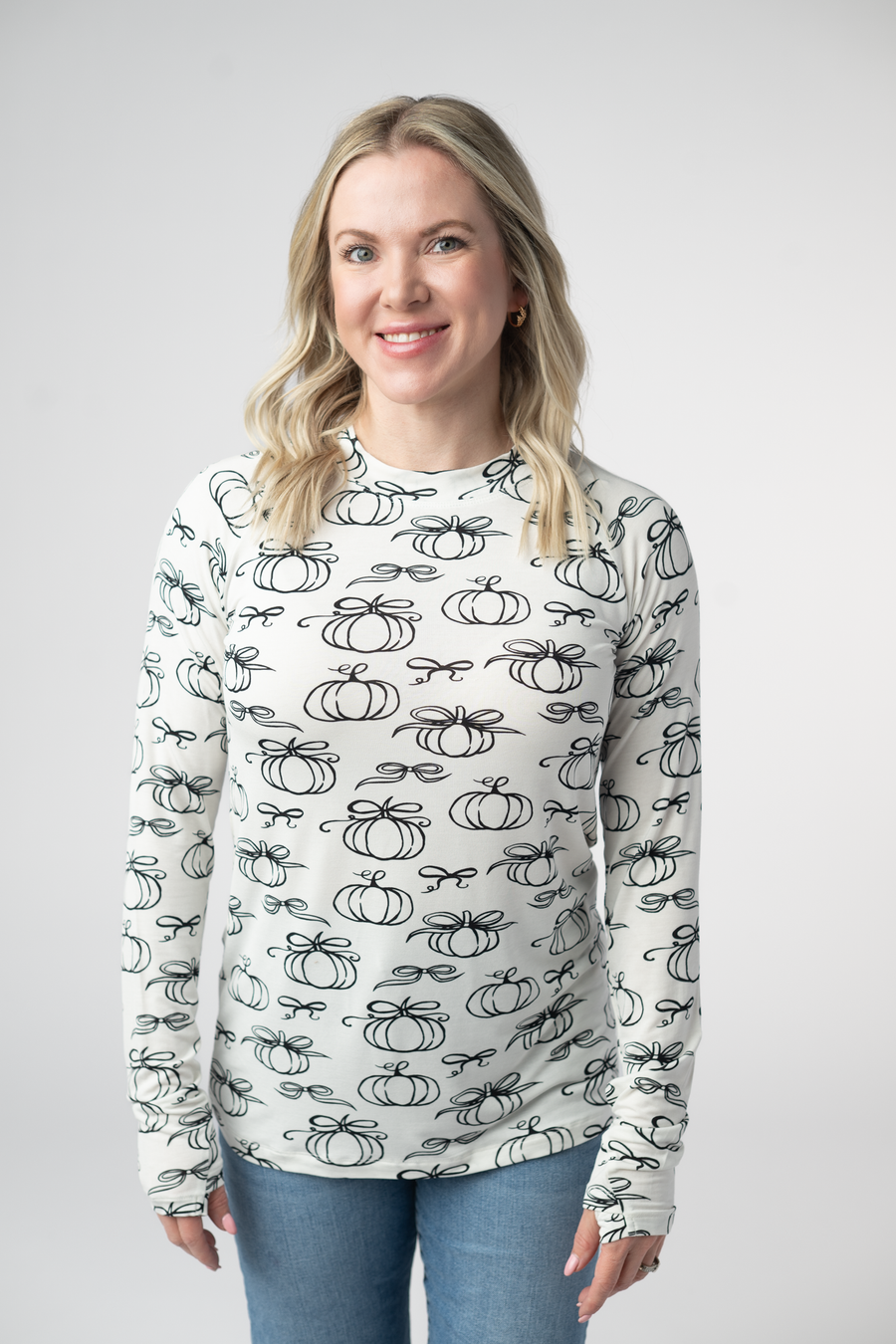 WAREHOUSE ONLY Blair Long Sleeve Top - Classic Pumpkins