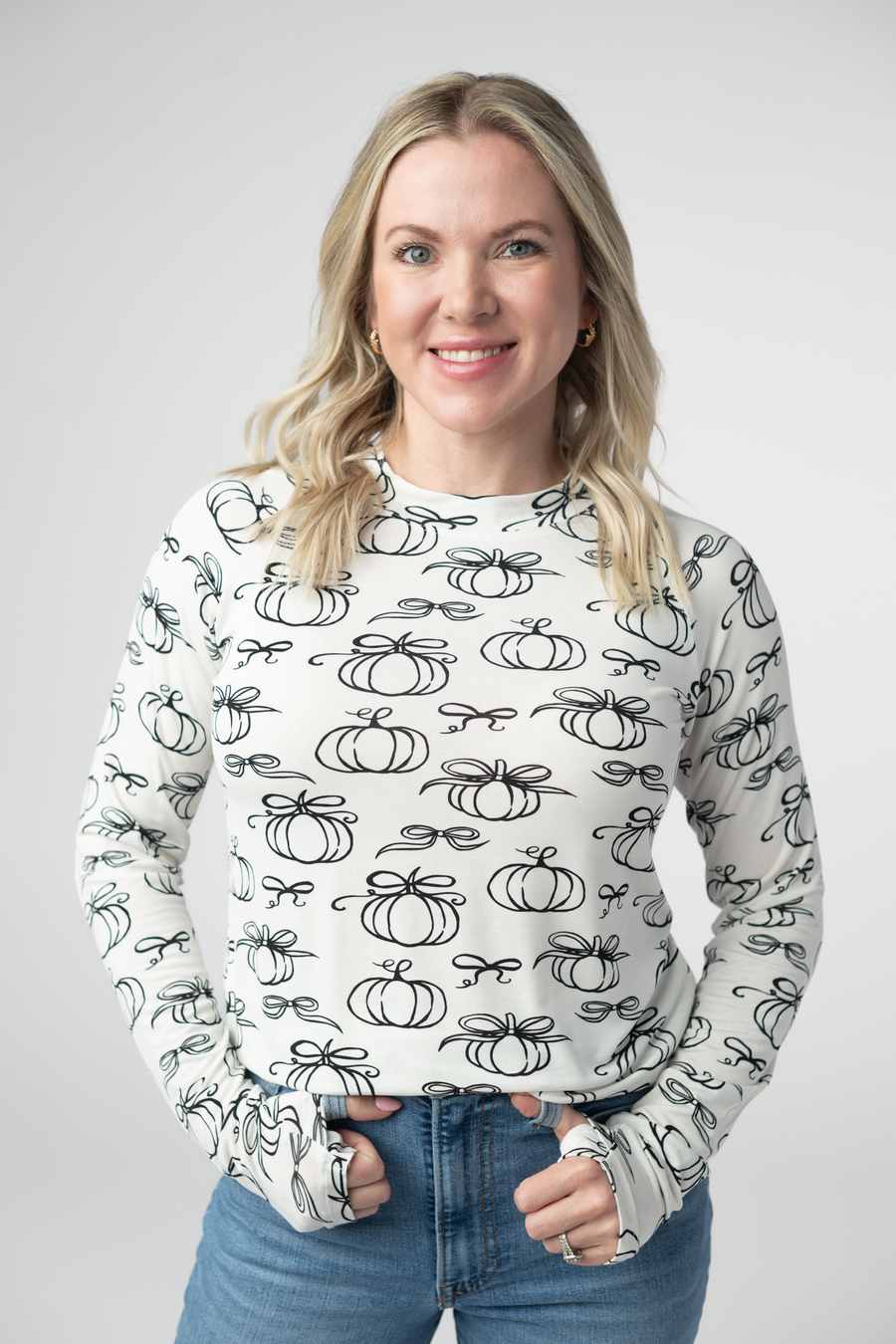 WAREHOUSE ONLY Blair Long Sleeve Top - Classic Pumpkins