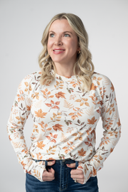 WAREHOUSE ONLY Blair Long Sleeve Top - Harvest Leaves