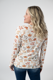 WAREHOUSE ONLY Blair Long Sleeve Top - Harvest Leaves