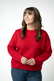 WAREHOUSE ONLY Gianna Pullover Sweater - Red
