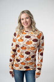 WAREHOUSE ONLY Blair Long Sleeve Top - Autumn Gourds