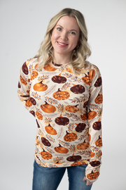 WAREHOUSE ONLY Blair Long Sleeve Top - Autumn Gourds