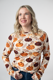 WAREHOUSE ONLY Blair Long Sleeve Top - Autumn Gourds