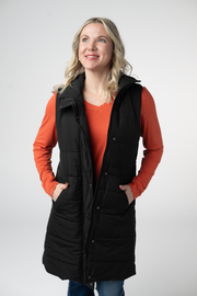 WAREHOUSE ONLY Harlow Long Vest - Black