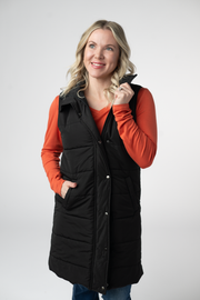 WAREHOUSE ONLY Harlow Long Vest - Black