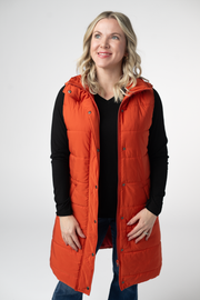 WAREHOUSE ONLY Harlow Long Vest - Pumpkin