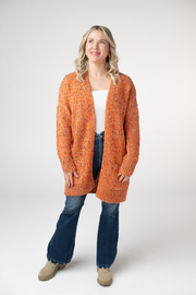 WAREHOUSE ONLY Carly Confetti Dot Cardigan - Pumpkin