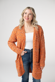 WAREHOUSE ONLY Carly Confetti Dot Cardigan - Pumpkin