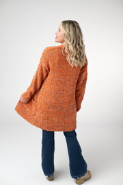 WAREHOUSE ONLY Carly Confetti Dot Cardigan - Pumpkin
