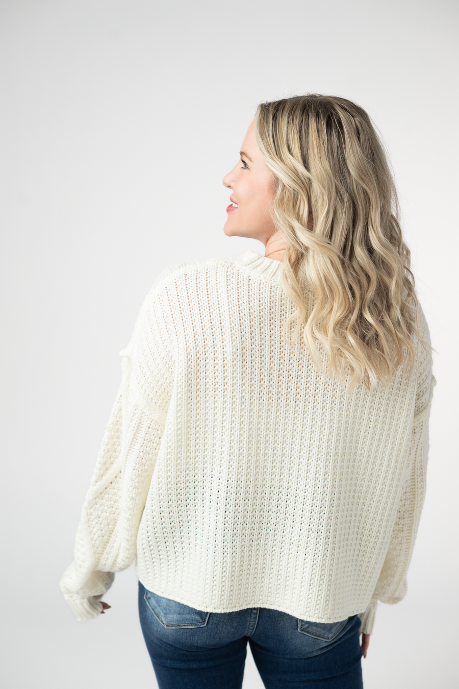 WAREHOUSE ONLY Cable Knit Sweater - Ivory