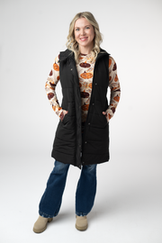 WAREHOUSE ONLY Harlow Long Vest - Black