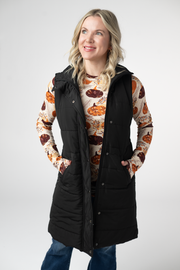 WAREHOUSE ONLY Harlow Long Vest - Black