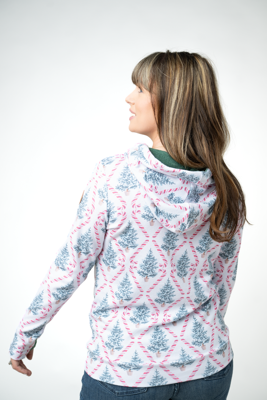 WAREHOUSE ONLY Hailey Pullover Hoodie - Candy Cane Lane