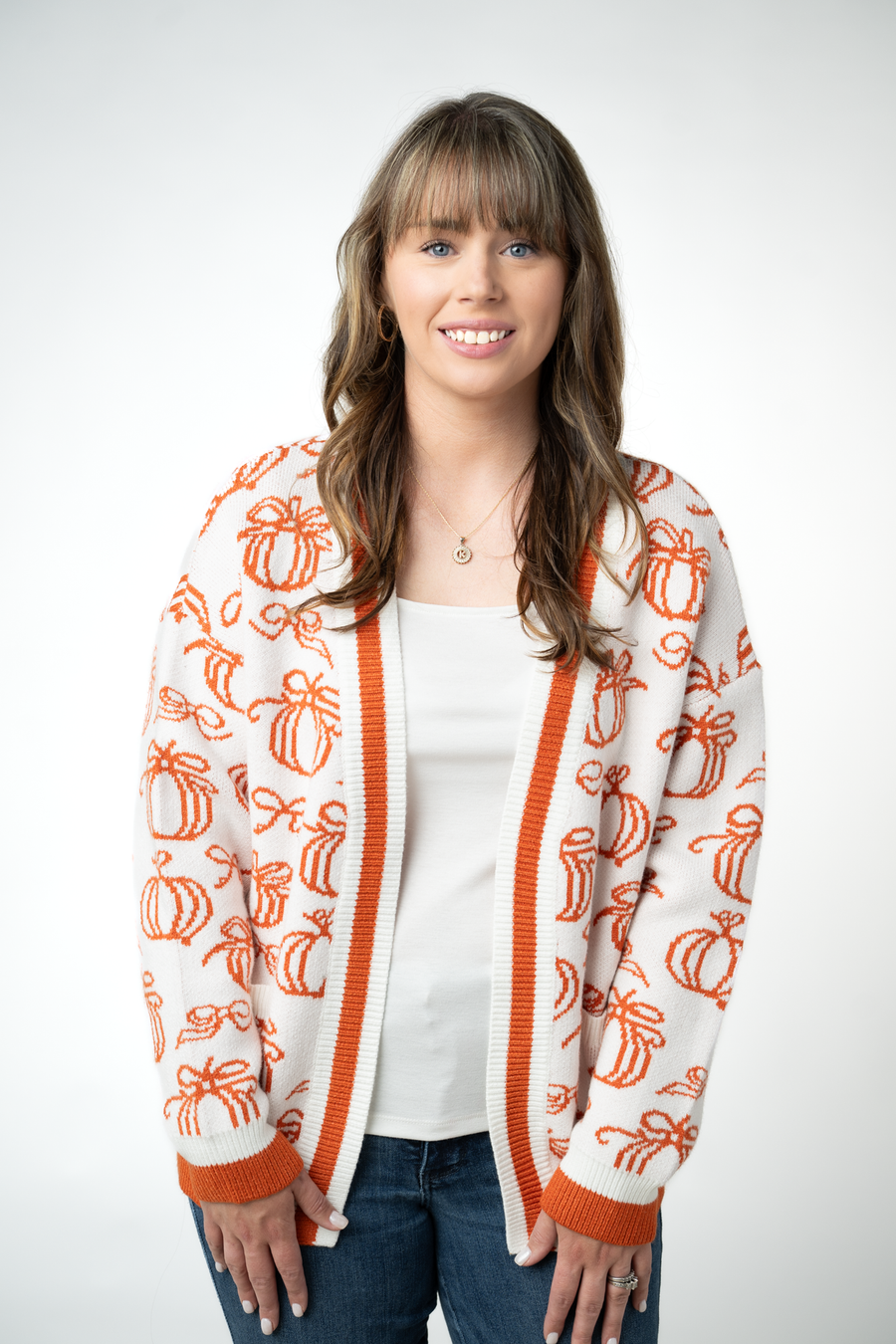 WAREHOUSE ONLY Pumpkins Pocket Cardigan