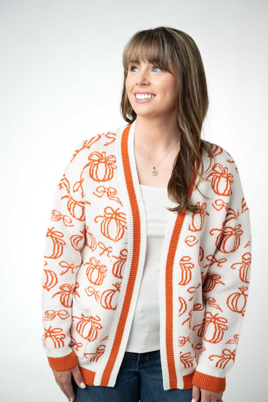 WAREHOUSE ONLY Pumpkins Pocket Cardigan