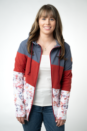 WAREHOUSE ONLY Colorblock Fullzip - Autumn Watercolor Mix