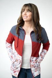 WAREHOUSE ONLY Colorblock Fullzip - Autumn Watercolor Mix