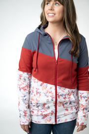 WAREHOUSE ONLY Colorblock Fullzip - Autumn Watercolor Mix