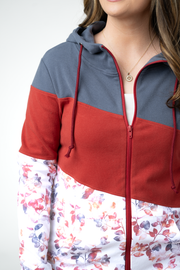 WAREHOUSE ONLY Colorblock Fullzip - Autumn Watercolor Mix