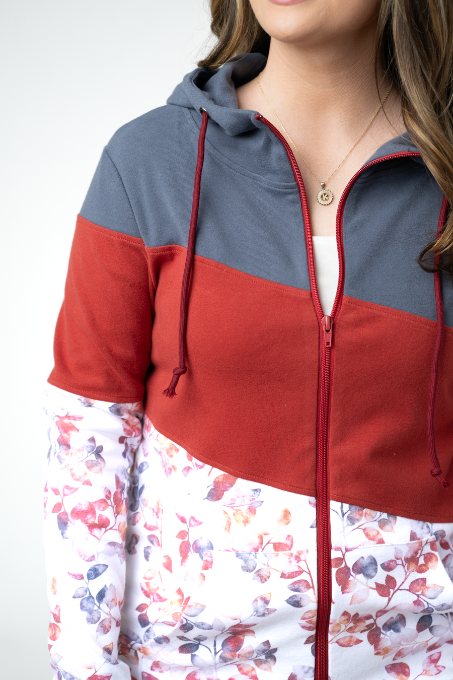 WAREHOUSE ONLY Colorblock Fullzip - Autumn Watercolor Mix