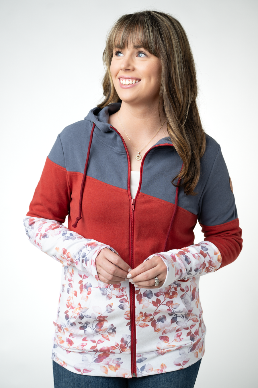 WAREHOUSE ONLY Colorblock Fullzip - Autumn Watercolor Mix